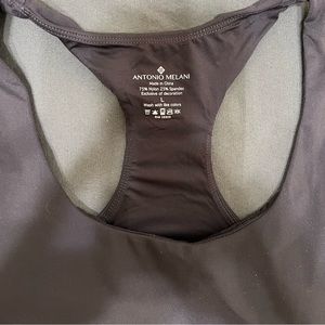 Brand, new charcoal, gray, sports bra
